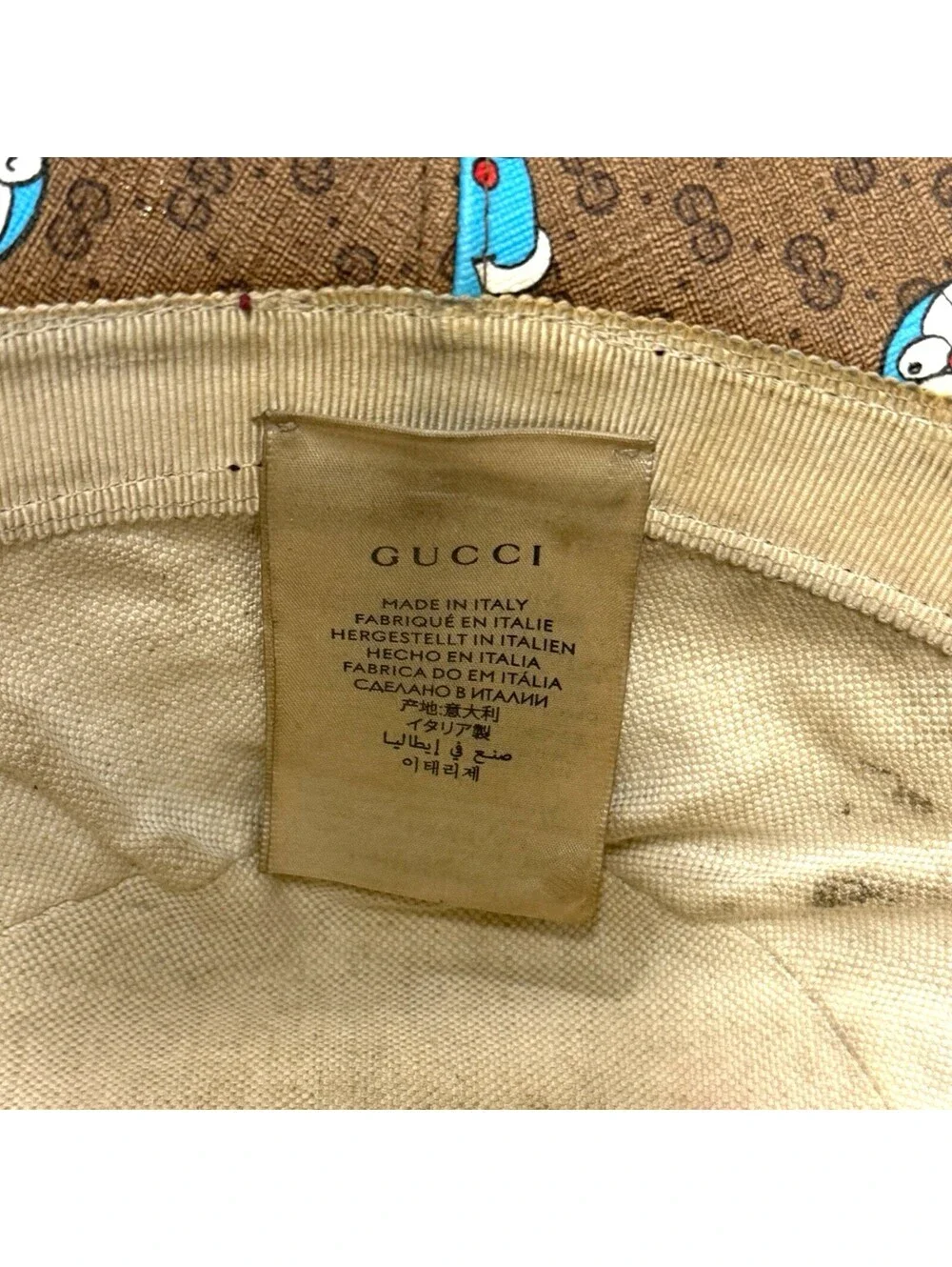 Authentic Gucci Doraemon Collaboration Bucket Hat Limited Edition Size XL